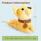 DomeStar Cute Dog Door Stopper, Shiba Inu Door Stop Decorative Animal Doorstop - Image 2