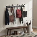 Coat Rack Wall Mount, 2 Pack Coat Hooks Hanger Wall Double Hook Rack Rail Towel - Image 7