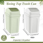 Sumind 2 Pcs 1.8 Gallon Bathroom Trash Can - Image 2