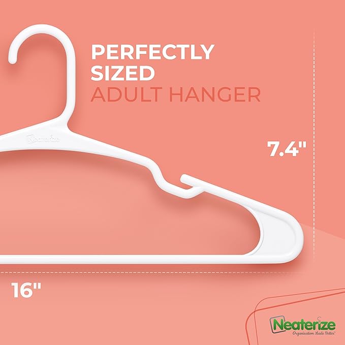 NEATERIZE Clothes Hangers Plastic 100 Pack - Image 2