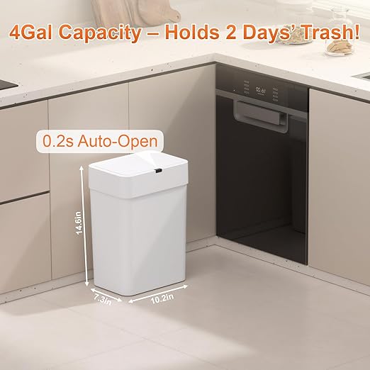 Gallon Motion Sensor Bathroom Trash Can - Image 2