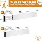 6 Pack Bamboo Drawer Dividers - Image 2