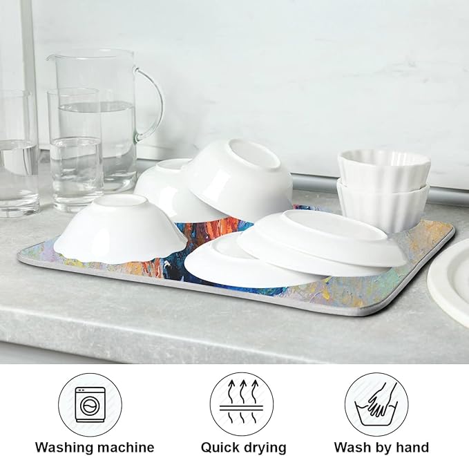 Absorbent Dish Drying Mat for Kitchen Counter - Image 7
