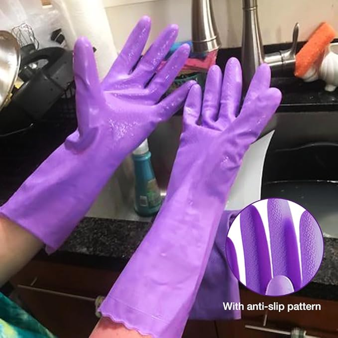 Alimat PluS 4PCS Reusable Cleaning Gloves Latex Free, Dishwashing Gloves - Image 5