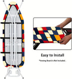 Nuxovilar Abstract Colorful Geometric Blocks Ironing Board Cover, This Cover - Image 5