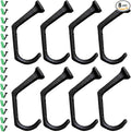 8 Pack Rustic Cast Iron Wall Mount Coat Hanger Hooks, Heavy Duty Farmhouse by Home