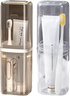 2Pcs Toothbrush Cup Toothbrush Travel Case, Travel Toothbrush Holder Case by Unknown