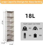 2 Packs Hanging Closet Organizer, 6-Shelf Closet Organizers and Storage - Image 2