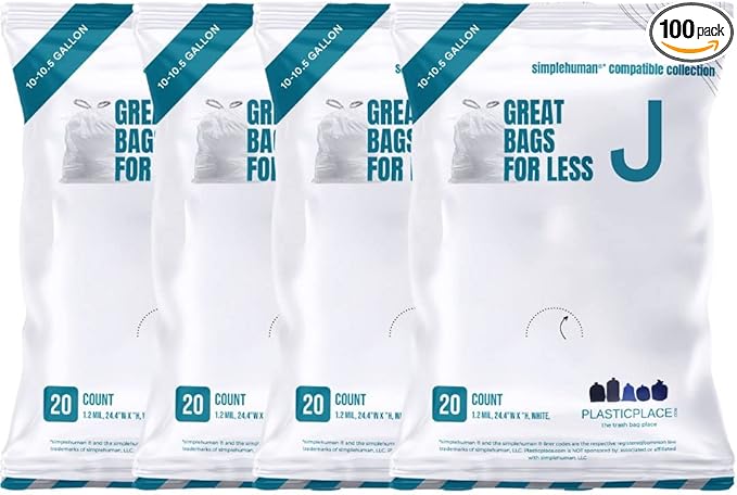 Plasticplace Custom Fit Trash Bags, Compatible by Plasticplace