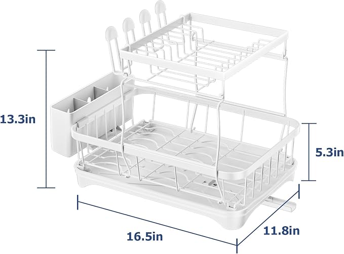 Dish Drying Rack 2-Tier Dish Racks - Image 7
