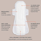 Cora 100% Organic Cotton Topsheet Pads - Image 6