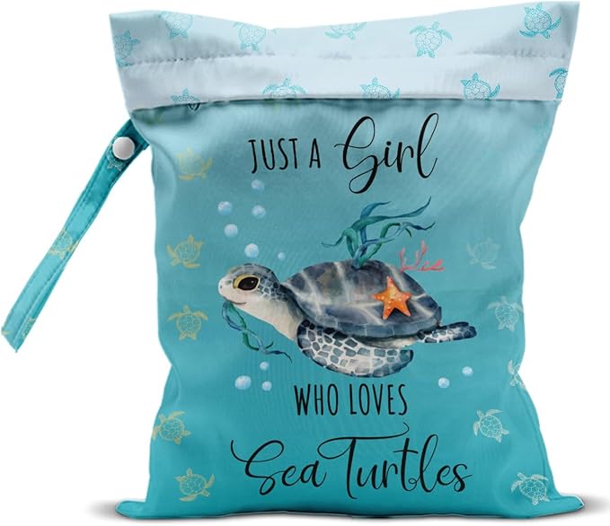 Waterproof Wet Bag for Swimsuit, Travel Beach Wet Dry Bag, Hidden Zipper by zcyxuuw