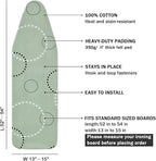 Ironing Board Cover and Pad Standard Size 15" x 54", 3 Pairs of Hook and Loop - Image 2