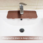 OUKENS Sponge Holder for Kitchen Sink, Silicone Faucet Mat for Kitchen Sink - Image 8