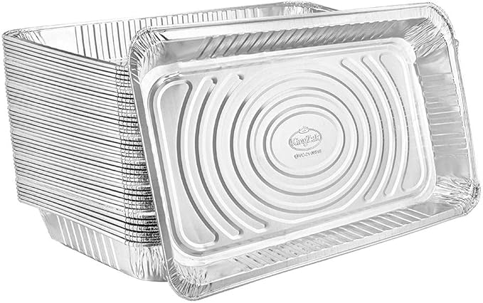 Aluminum Pans Full Size, Large Disposable Roasting & Baking Pan, Restaurants by NicoleHomeCollection