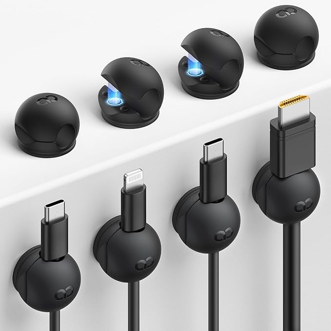 Lamicall 8Pack Magnetic Cord Organizer Clips by Lamicall
