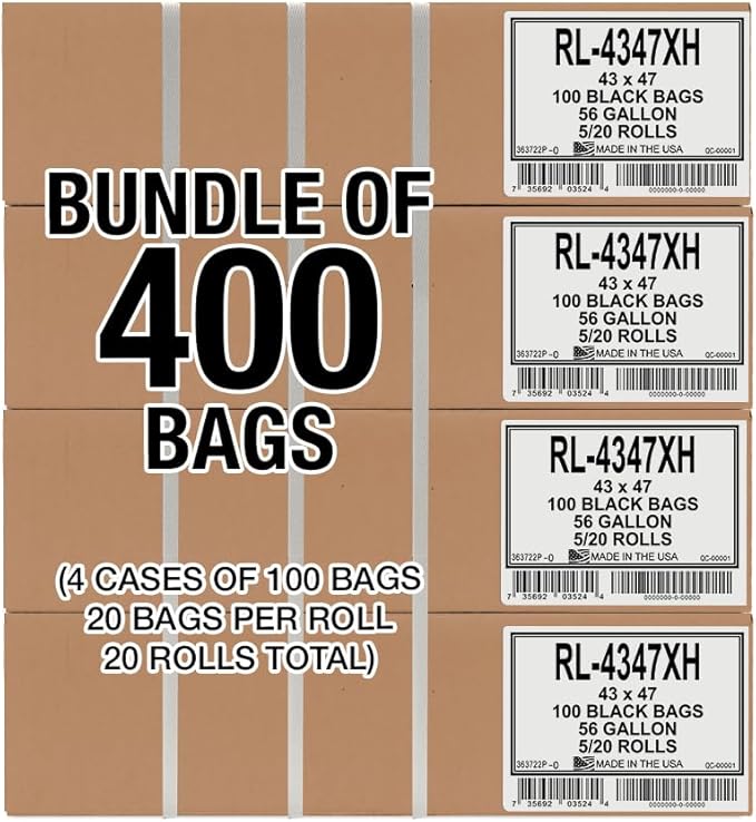 Aluf Plastics 56 Gallon Trash Can Liners - Image 8