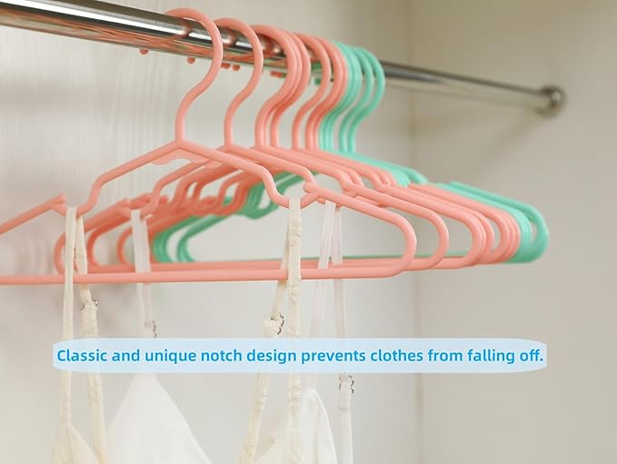 120 pcs Pink Baby Nursery Closet Hangers, Non-Slip Laundry Infant Pant Hanger - Image 5