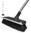 ITTAR Floor Scrub Brush with 55" Long Handle, Stainsless Steel Pole Heavy-Duty by ITTAR