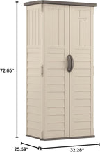 Suncast Vertical Outdoor Storage Shed with All-Weather Construction, Vanilla - Image 10