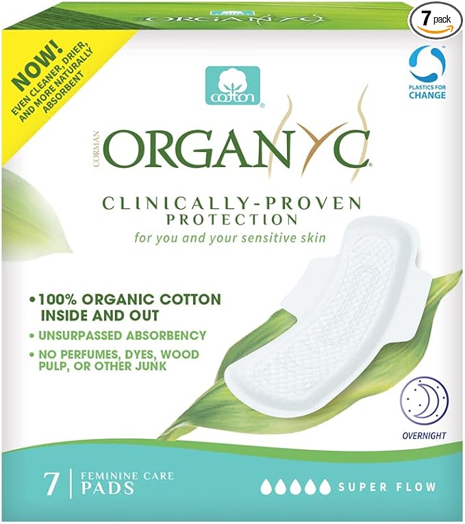 Organyc New and Improved 100% Certified Organic Cotton Inside and Out Overnight by Organyc