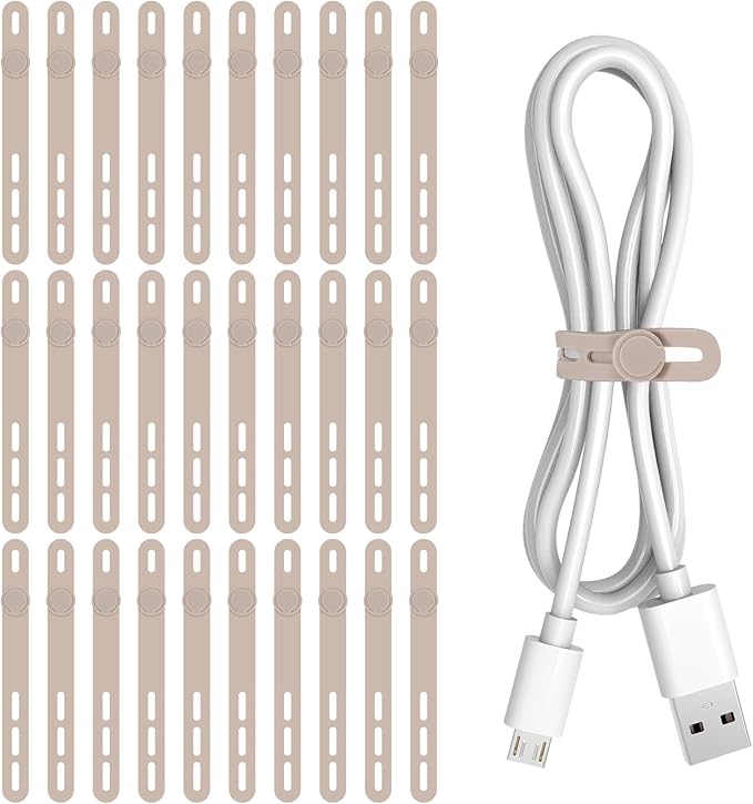 Donruby 30Pcs Silicone Cable Ties by Donruby