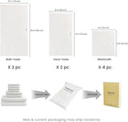SEMAXE White Bath Towel Set, 100% Cotton Bathroom Towels - Image 2