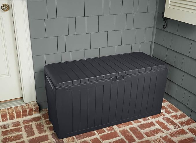 Keter Marvel Plus 71 Gallon Resin Outdoor Storage Box for Patio, Balcony & Garden – Weather‑Resistant Deck Box for Cushions, Pillows, Pool Floats & Tools, Dark Grey - Image 6