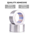 ADHES Premium Aluminum Foil Tape, 2 Rolls x 1.88 Inch x 88 Feet, Heat Proof - Image 2