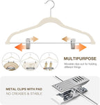 Korpai 36-Pack Beige Velvet Hangers - Image 3