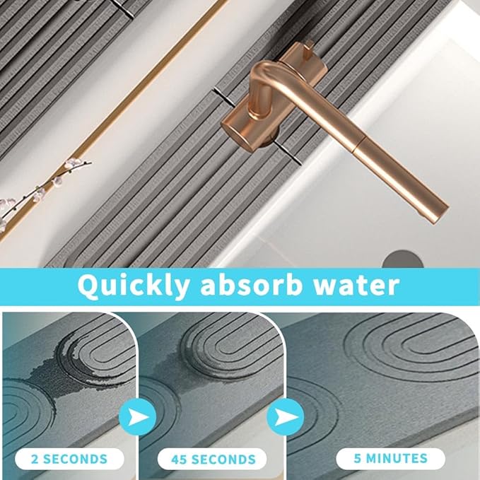 Diatomite kitchen sink splash guard behind faucet - Image 3