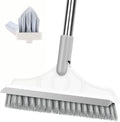 2 in 1 Floor Scrub Brush with V-Shape Stiff PVC Bristles, Stainless Steel Handle by CraftinAround