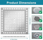 Drain Hair Catcher, Drain Strainer, Stainless Steel and Silicone - Image 2