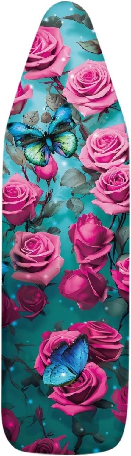 Pink Rose Ironing Board Cover and Pad Heat Reflective Stain Resistant Iron - Image 7