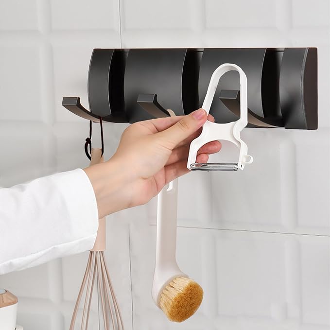 Folding Coat Hooks, Wall Mounted Coat Rack - Image 4