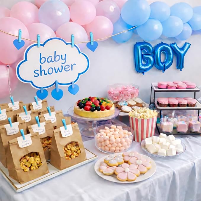 60PCS Baby Shower Clothespin Games Boy Plastic Mini Clothes Pins 1.4 inch - Image 4