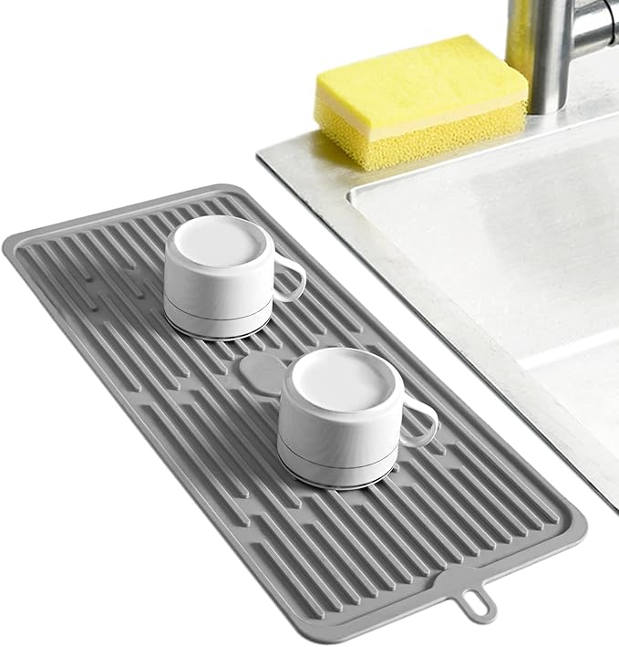 Dish Mat Silicone Dish Drying Mats Works by MUYULIN