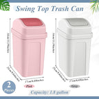 Sumind 2 Pcs 1.8 Gallon Bathroom Trash Can - Image 2