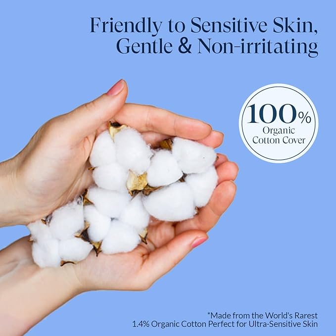 100% Organic Overnight Pads for Women, Ultra Thin Extra Heavy Flow Sanitary Pads - Image 2