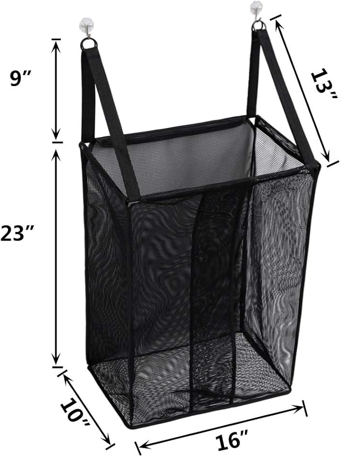 ALYER Wall Hanging Mesh Laundry Hamper, Poolside Toy Storage Baskets - Image 2