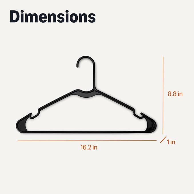 Amazon Basics Space Saving Plastic Clothes Hangers, Sturdy Closet Organizer - Image 5