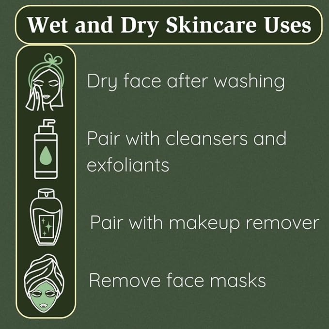 Clean Facial Towels for Sensitive Skin, 100% USDA Biobased Face Towels - Image 4