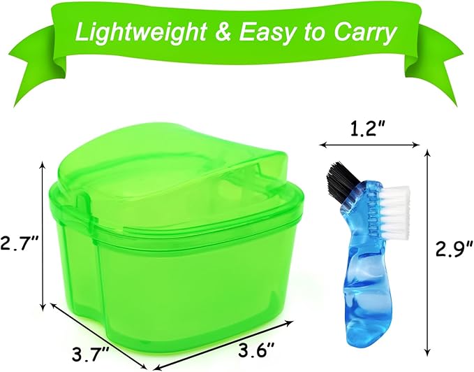 Keedolla Denture Cups for Soaking Dentures, Denture Cleaning Case Retainer - Image 5