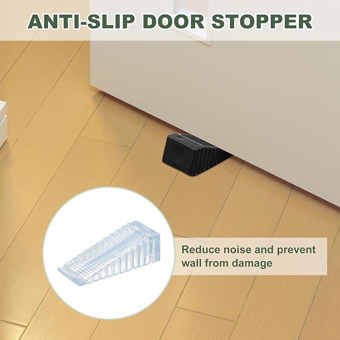 uxcell 2 Pcs Door Stoppers for Bottom of Door, 28mm/1.10 Inch Door Stops - Image 5