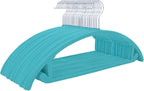 MIZGI Premium Velvet Hangers 50 Pack Heavyduty- Non Slip No Shoulder Bump Suit by MIZGI