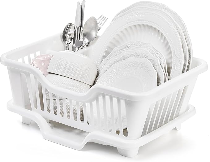 2-Piece Plastic Dish Drying Rack, Heavy Duty Sink Set Dish Rack - Image 8
