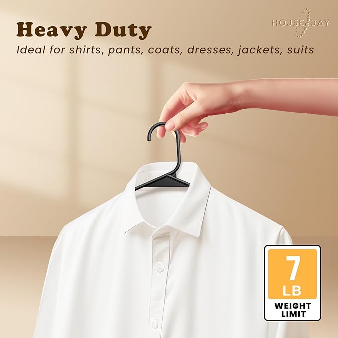 HOUSE DAY Plastic Hangers 100 Pack - Image 4