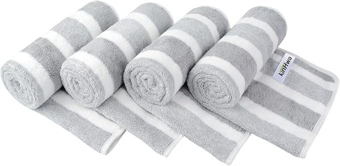 KinHwa Microfiber Hand Towels for Bathroom Soft and Absorbent Face Towels Grey by KinHwa