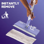 Disposable Sweeper Dust Mop, No-Touch Attach & Remove Cloth Instantly, - Image 3
