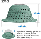zaa Bathtub Drain Hair Catcher Green Silicone Collapsible Drain Protector - Image 5